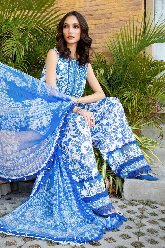 Maria B Luxury Eid Lawn Embroidered 3 Piece Unstitched MPT-2504-B