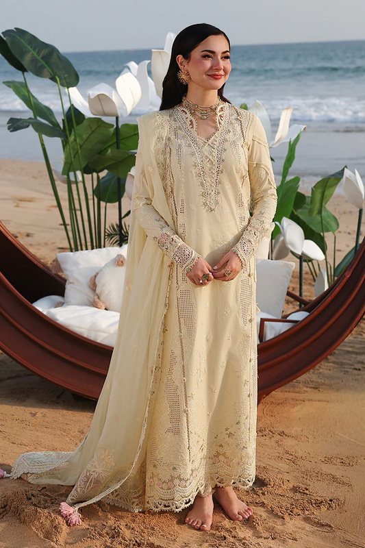 Qalamkar Luxury Lawn Embroidered Unstitched Suit SA-03 SAFA Eid Collection