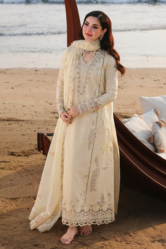 Qalamkar Luxury Lawn Embroidered Unstitched Suit SA-03 SAFA Eid Collection