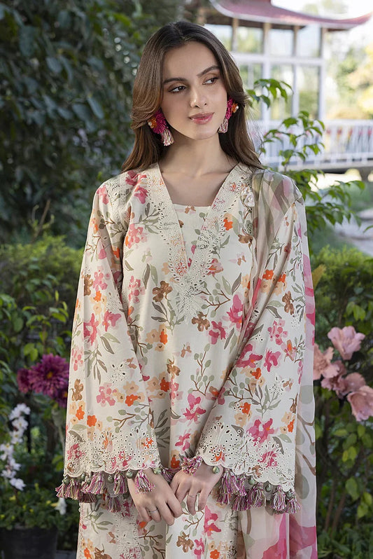 Crimson Emboidered Lawn 3 Piece Unstitched Dress