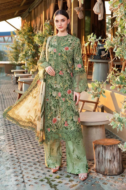 Maria.B Luxury Lawn Embroidered Unstitched 3 Piece MPT-2508-B