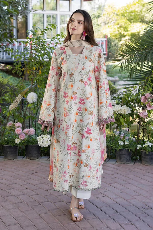 Crimson Emboidered Lawn 3 Piece Unstitched Dress