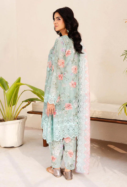 Adan Libas Luxury Lawn Embroidered 3 Pc Unstitched Collection MARISA 8