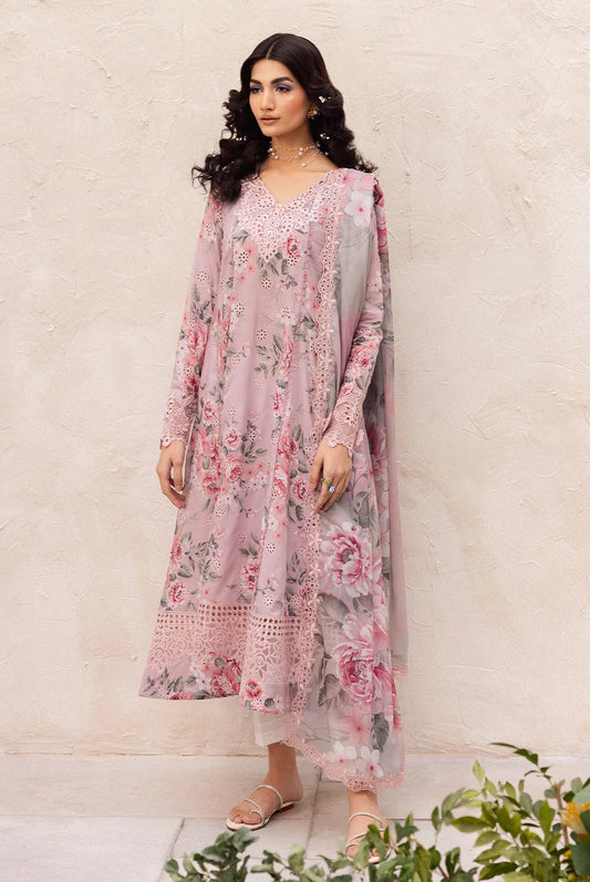 Dahlia by Iznik Embroidered Lawn Suits Unstitched 3 Piece DL-09 Whisper - Summer Collection