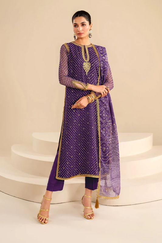 Baroque Luxury Embroidered Swiss Lawn 3Pc Unstitched Suit SF-625