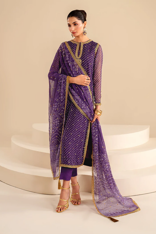 Baroque Luxury Embroidered Swiss Lawn 3Pc Unstitched Suit SF-625