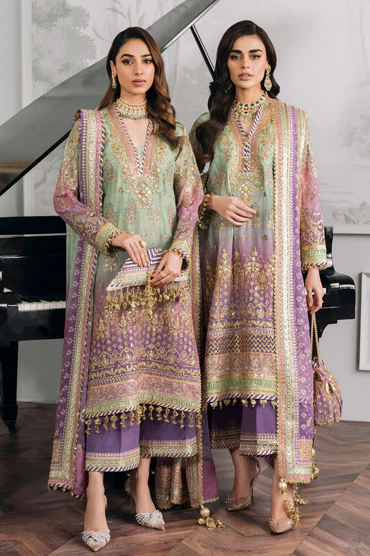 Baroque Luxury Chiffon Embroidered Unstitched 3 Piece - CH12-08