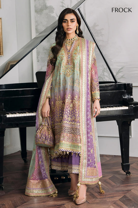 Baroque Luxury Chiffon Embroidered Unstitched 3 Piece - CH12-08
