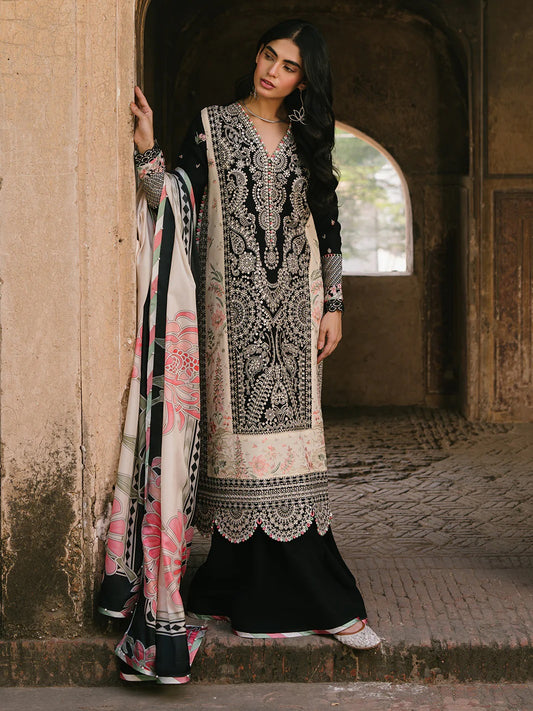 Bin Ilyas Luxury Lawn Embroidered Unstitched Suits 3 Piece 156 B