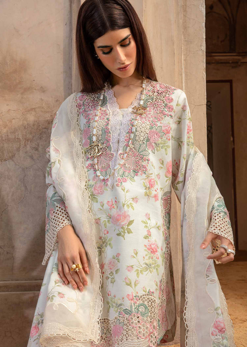 Crimson By Saira Shakira Luxury Lawn Embroidered A Flower Named Peace - CRWP 5