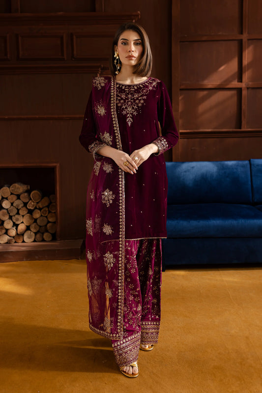 Batik Luxury Velvet Collection 3 Pc Unstitched Amar Velvet Luxe