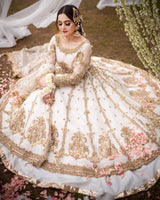 Maha Wajaht Net Embroidered Collection Formal Lehnga Unstitched