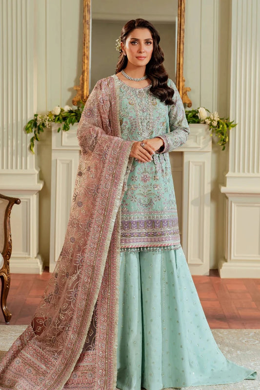 Baroque - BQU-Ch13-08 - Luxury Pure Chiffon Embroidered 3 Piece