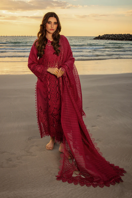 Rang Rasiya Premium Embroidered Lawn 3 Pc Unstitched Suit ALAYA Eid Collection