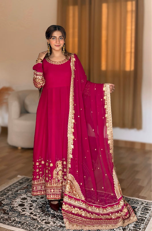 Pehnawa Luxury Embroidered Chiffon Stitched 3PC Collection Cassia