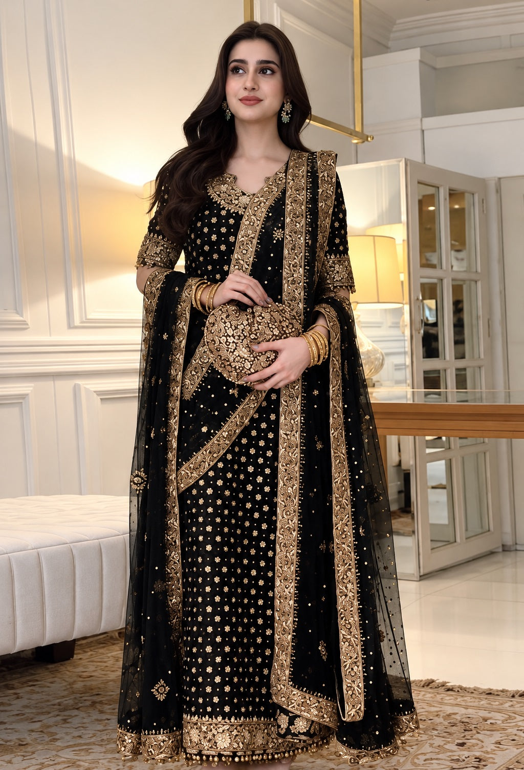 designer party dresses in pakistan Buy Wear Collection – Zainabjees stylish formal pakistani dresses Bronze Brown Silk Satin ES Embroidery is very neat Size:7-8years