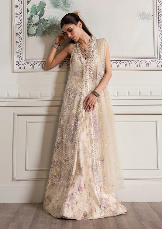 Crimson x Saira Shakira Luxury Net Embroidered 3Pc Unstitched Suit