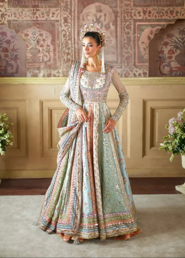 raw silk dresses pakistani Embellished Grey Raw Silk Pakistani Dress: Silver Detailing, Net Dupatta