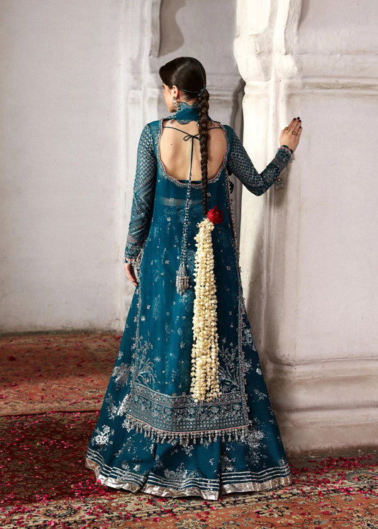 Hussain Rehar Luxury Organza Embroidered Unstitched 3PC Suit-Zebunisa