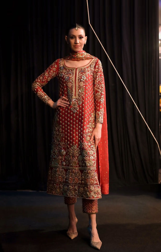 Souchaj Luxury Raw Silk Embroidered Unstitched 3PC Suit- PA0020