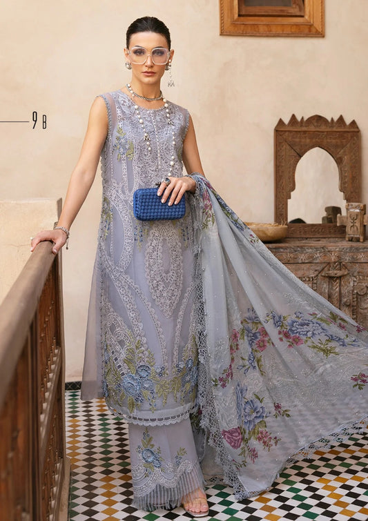 Maria.B luxury Lawn Embroidered 3 Piece Unstitched MBV25#9B