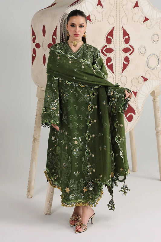 Qalamkar Luxury Lawn Embroidered 3PC Unstitched QFL-09 VESTA