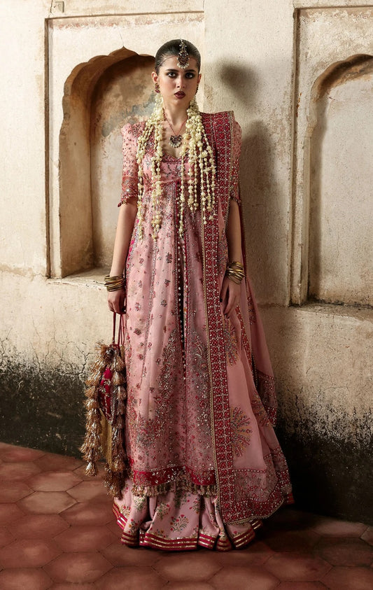 Hussain Rehar Luxury Organza Embroidered 3PC Unstitched Suit Roshanara D-1591