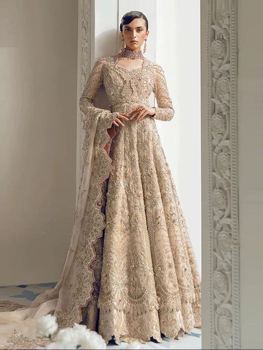Suffuse Luxury Net Embroidered 3Pc Unstitched Suit - Alena