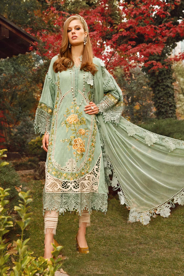 Maria.B Voyage A Luxe Lawn 3 Piece Unstitched Embroidered Suit D-2302-B