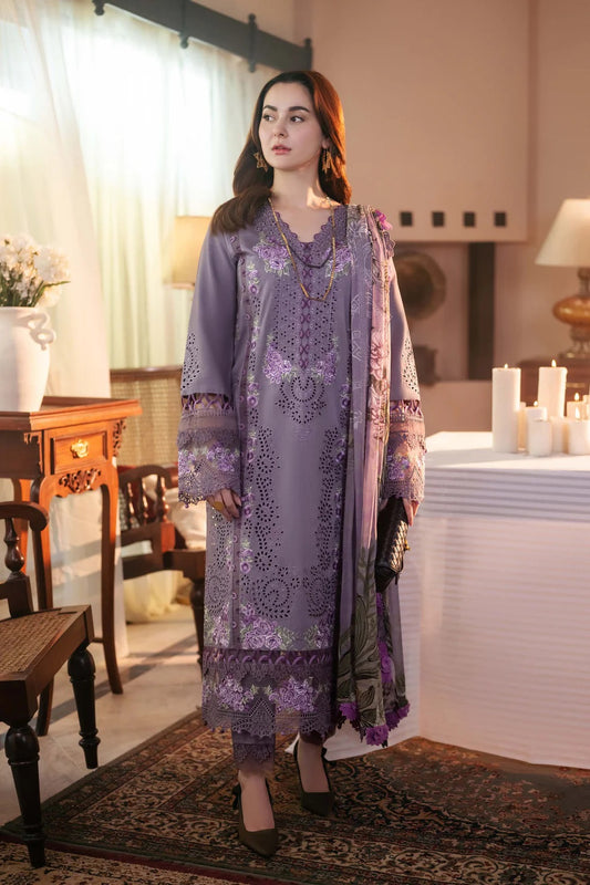Jade Premium 3 Piece Unstitched Lawn Embroidered Ombre 2025 Galore