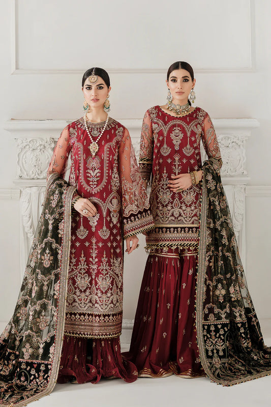 BAROQUE Chantelle Unstitched Embroidered Net 3 Pc Suit CH10-07