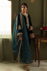 Baroque Embroidered Velvet Suits Unstitched 3 Piece PR-874 Luxury Collection