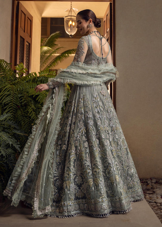 Crimson By Saira Shakira Luxury Net Embroidered 3Pc Unstitched Suit - Swarovski Story