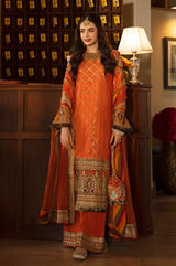Qalamkar Luxury Formals Shadmani SM-01 - Pure Cotton Jacquard 3Pc Unstitch