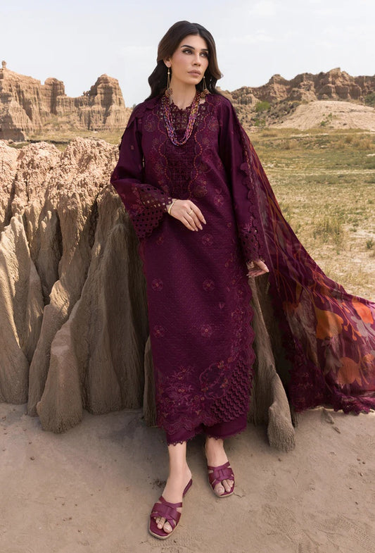 Rang Rasiya - Luxury Lawn Embroidered Unstitched 3 Piece - Amyra