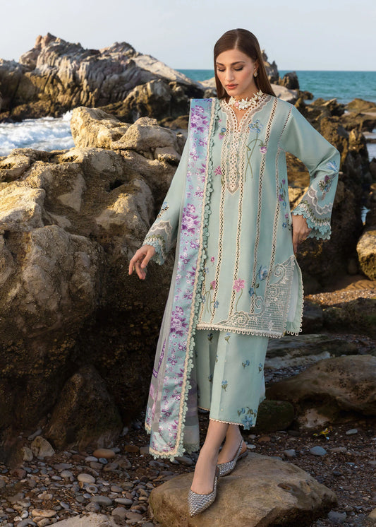 Crimson Flow Embroidered Lawn Unstitched 3Pc Suit  Floral Crush D-6A