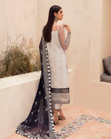 Gulal Net Embroidered 3 Piece Unstitched Suit Aarah 02