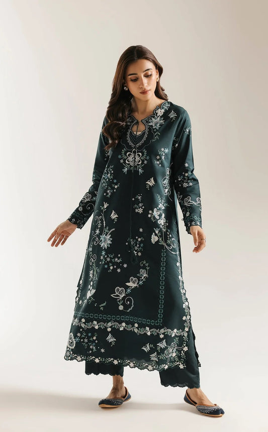 Ethnc Luxury Silk Embroidered 3Pc Unstitched Suit E4393 / 103 / 703