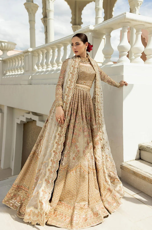 Faiza Saqlain Jemina - Luxury Net Embroidered 3 Piece Unstitched