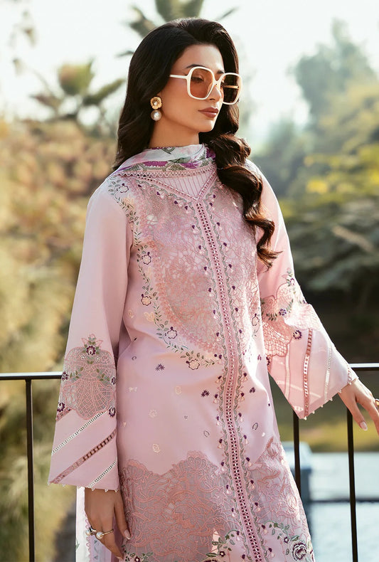 Bin Ilyas - Luxury Lawn Embroidered Unstitched 3 Piece - 313-B