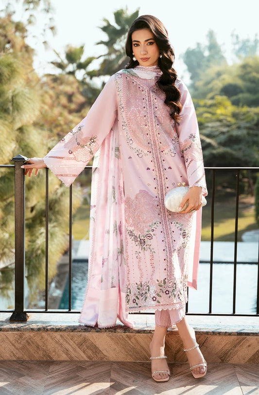 Bin Ilyas - Luxury Lawn Embroidered Unstitched 3 Piece - 313-B