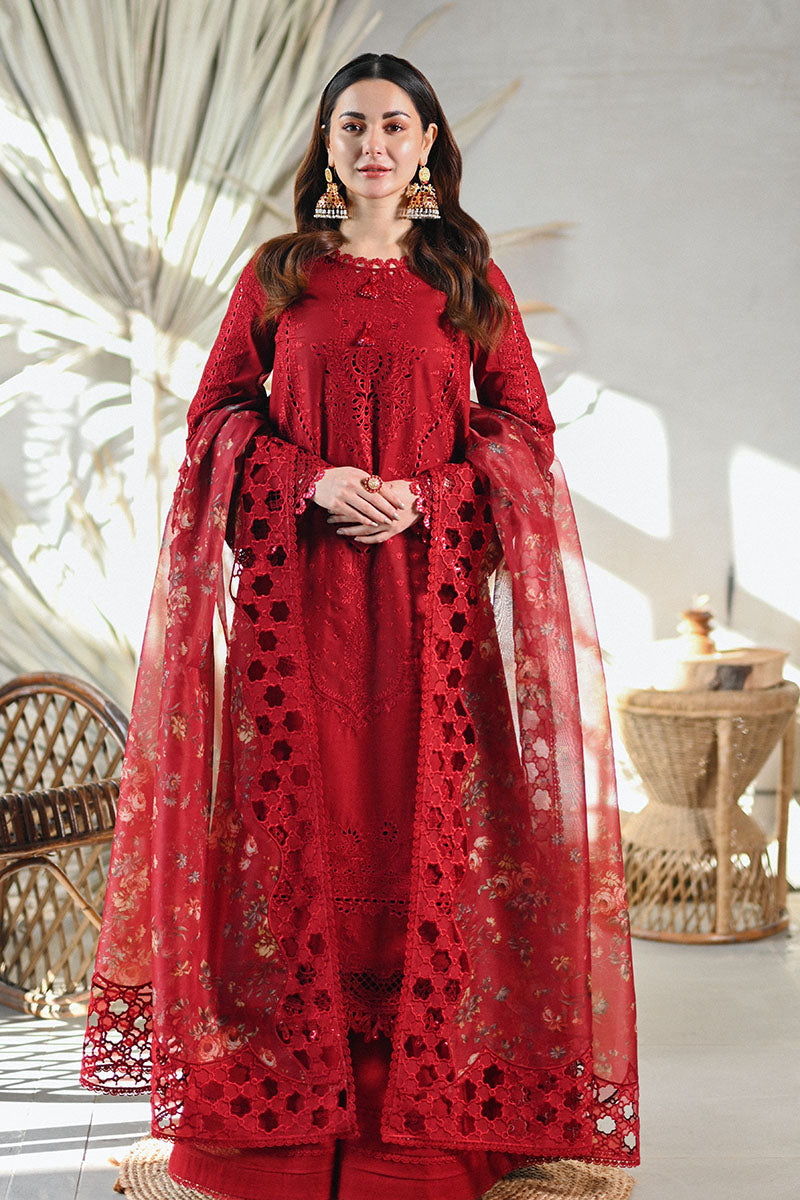 Qalamkar Lawn Embroidered Collection SP-13 ROMI Lawn Embroidered 3 Pc Unstitched