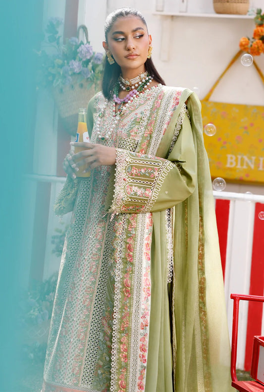 Bin Ilyas - Luxury Lawn Embroidered 3 Piece Unstitched - 33 - A