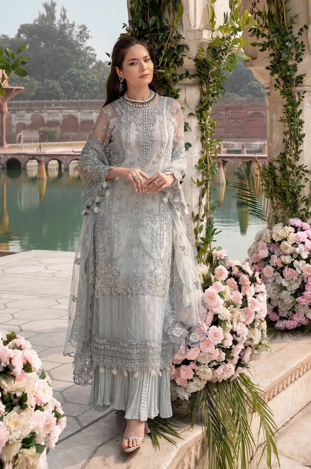 MEERAL NET EMBROIDERED FORMAL COLLECTION 3 PIECES UNSTITCHED – Aarzoo