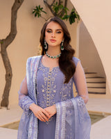 Mushq Fabia Embroidered Unstitched Luxury Addawork Collection- Lilac