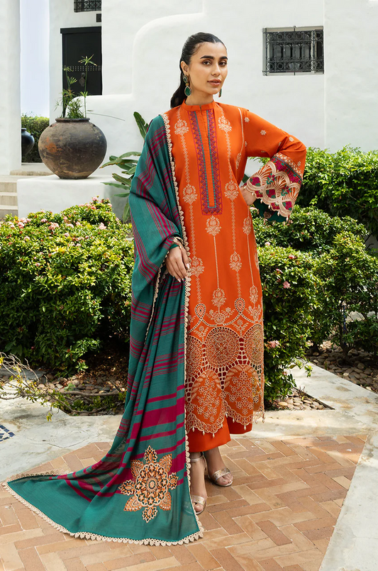 Zainab Chottani Embroidered Chikankari Suits Unstitched 3 Piece D1A Zynah - Eid Collection