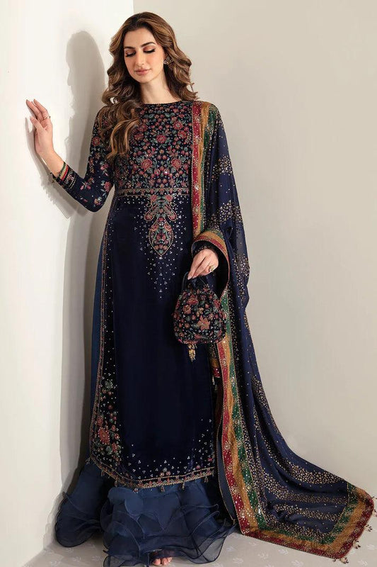 Jazmine Embroidered Velvet Formal VF-2005 Unstitched 3 Pieces Velvet Collection