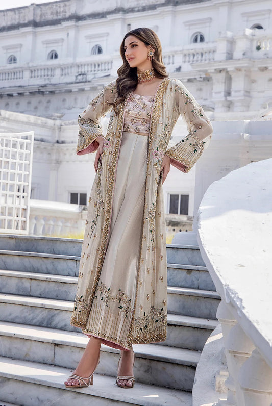 Shazia Kiyani Luxury Organza Embroidered Unstitched 3 Piece - Shano