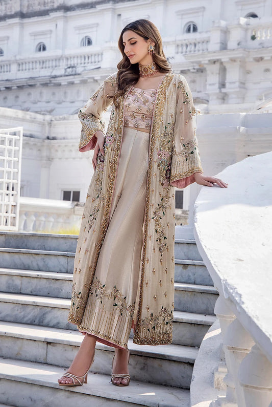 Shazia Kiyani Luxury Organza Embroidered Unstitched 3 Piece - Shano
