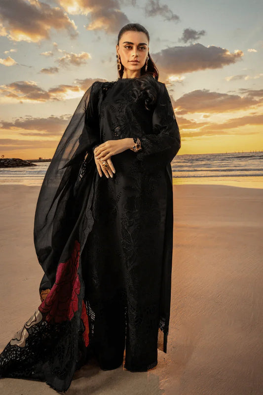 Rang Rasiya Premium Embroidered Lawn Unstitched Suit D - 01 RAMEEN - 3 Pieces Lawn - Zainabjees